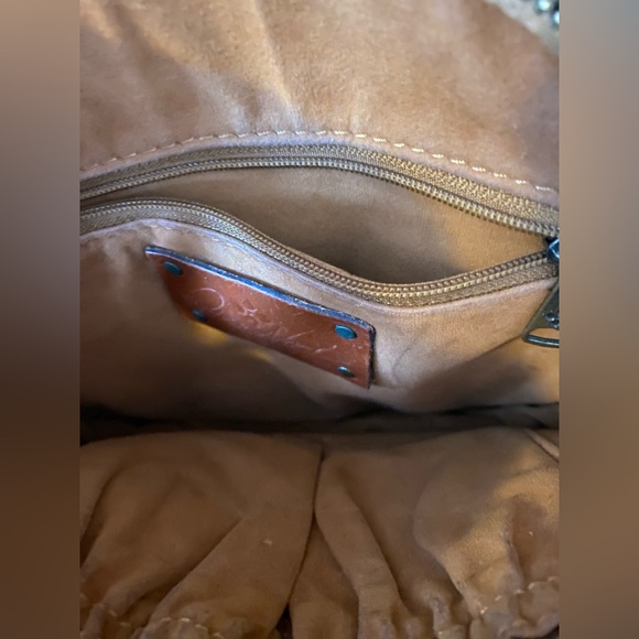 Patricia Nash Round Tan Floral Print Purse - Picture 3 of 5